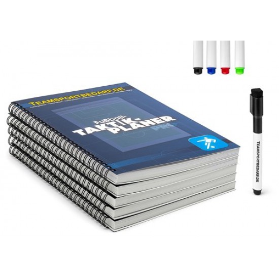 Tactiek planner Voetbal Pro - 30 pagina's (Set 5 stuks)